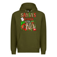 Army Green santa's favorite cna Premium Hoodie - texasbilliewilder