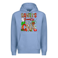 Colony Blue santa's favorite cna Premium Hoodie - texasbilliewilder