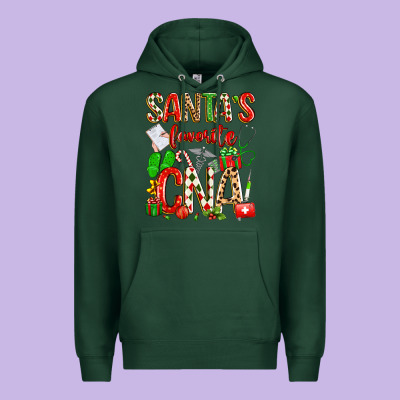 Santa's Favorite Cna Premium Hoodie Designed By Texasbilliewilder