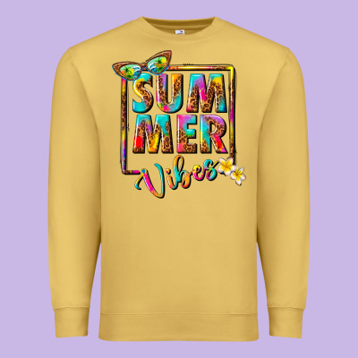 Summer Vibes Premium Sweatshirt Designed By Nancycooperartshop
