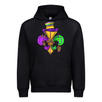 Black fleur de lis Urban Hoodie - OliviaCreatesArt