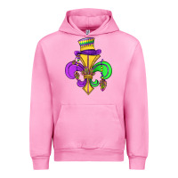 Fuchsia Pink fleur de lis Urban Hoodie - OliviaCreatesArt