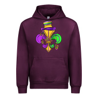 Mauve Wine fleur de lis Urban Hoodie - OliviaCreatesArt