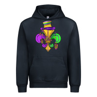 Navy fleur de lis Urban Hoodie - OliviaCreatesArt