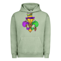 Pigment Oil Green fleur de lis Urban Hoodie - OliviaCreatesArt