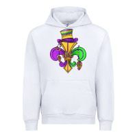 White fleur de lis Urban Hoodie - OliviaCreatesArt