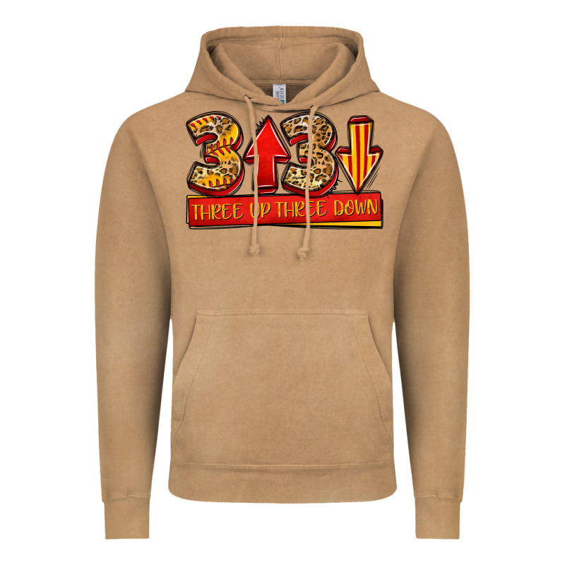 Three Up Three Down Softball Vintage Hoodie by Jasminsmagicworld | Teevron