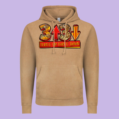 Three Up Three Down Softball Vintage Hoodie Designed By Jasminsmagicworld