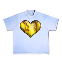 Grape Ice softball heart Urban Heavy Tee - LillyAllenDesigns