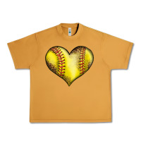 Peanut Butter softball heart Urban Heavy Tee - LillyAllenDesigns