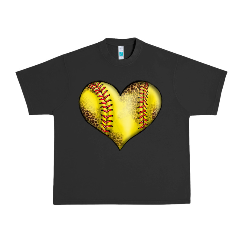 Softball Heart Urban Heavy Tee by LillyAllenDesigns | Teevron