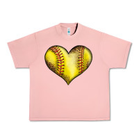 Salmon softball heart Urban Heavy Tee - LillyAllenDesigns