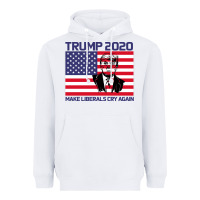White Trump 2020 Make Liberals cry Again Heavyweight Hoodie - Bettercallsaul
