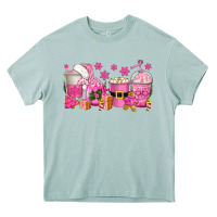 Arona pink christmas coffee cups Heavy Core Tee - texasbilliewilder