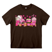 Chocolate Brown pink christmas coffee cups Heavy Core Tee - texasbilliewilder