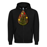 Black christmas  teardrop Zipper Hoodie - BundleAndBundleShop