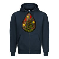 Navy christmas  teardrop Zipper Hoodie - BundleAndBundleShop