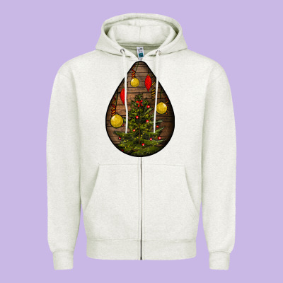 Christmas  Teardrop Zipper Hoodie Designed By Bundleandbundleshop