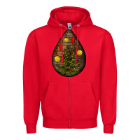Red christmas  teardrop Zipper Hoodie - BundleAndBundleShop