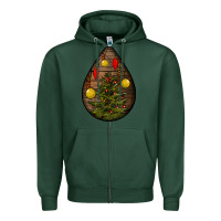 Sports Green christmas  teardrop Zipper Hoodie - BundleAndBundleShop
