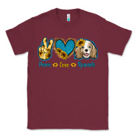Burgundy Peace Love Cocker Spaniel Classic Tee - Jasminsmagicworld