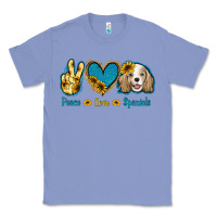 Colony Blue Peace Love Cocker Spaniel Classic Tee - Jasminsmagicworld