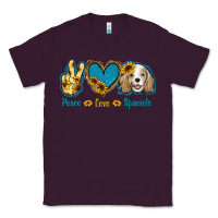 Plum Peace Love Cocker Spaniel Classic Tee - Jasminsmagicworld