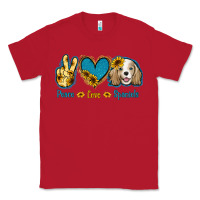 Red Peace Love Cocker Spaniel Classic Tee - Jasminsmagicworld