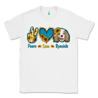 White Peace Love Cocker Spaniel Classic Tee - Jasminsmagicworld