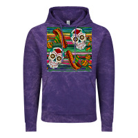 Cloud Purple sugar skull seamless pattern Vintage Hoodie - BundleAndBundleShop