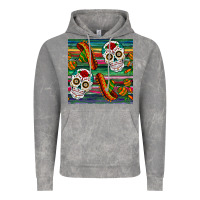 Cloud Rock sugar skull seamless pattern Vintage Hoodie - BundleAndBundleShop