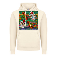Vintage Artic sugar skull seamless pattern Vintage Hoodie - BundleAndBundleShop
