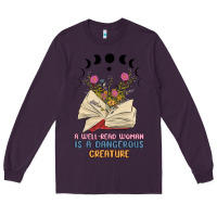 Plum a well read woman is a dangerous creature Long Sleeve Tee - MaliasSmallBusiness