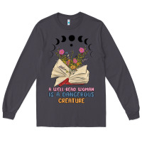 Smoke a well read woman is a dangerous creature Long Sleeve Tee - MaliasSmallBusiness