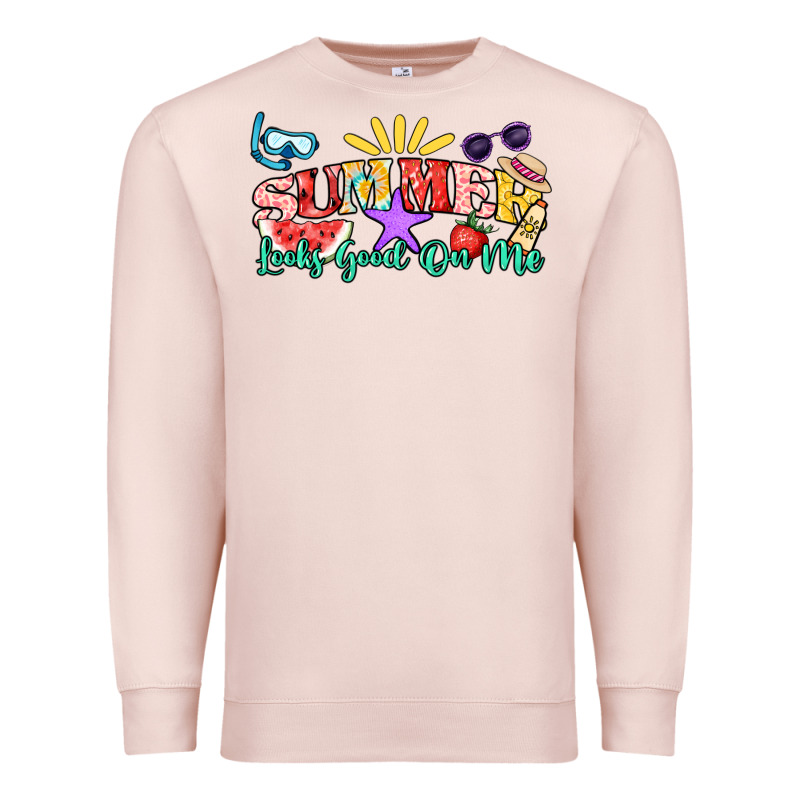 Summer Looks Good On Me Premium Sweatshirt by NancyCooperArtShop | Teevron