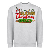 Heather Grey Baking Christmas cheer Heavyweight Sweatshirt - NancyCooperArtShop