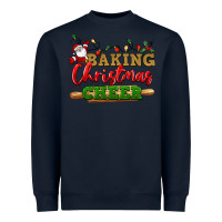 Navy Baking Christmas cheer Heavyweight Sweatshirt - NancyCooperArtShop