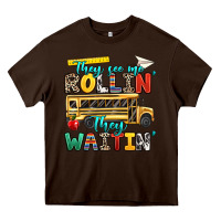 Chocolate Brown they see me rollin they waitin Heavy Core Tee - texasbilliewilder