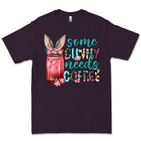 Plum Some Bunny needs coffee Premium Tee - Neo Western