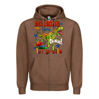 Chestnut roaring into 1st grade Zipper Hoodie - BundleAndBundleShop