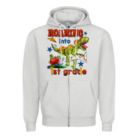 Dove Grey roaring into 1st grade Zipper Hoodie - BundleAndBundleShop