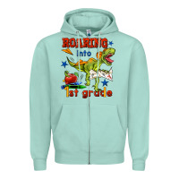 Roaring Into 1st Grade Zipper Hoodie | Teevron
