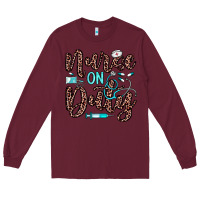 Burgundy nurse on duty Long Sleeve Tee - JahusDesignShop