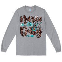 Heather Grey nurse on duty Long Sleeve Tee - JahusDesignShop
