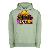 Pigment Oil Green softball sister Urban Hoodie - OliviaCreatesArt