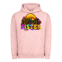 Pigment Salmon softball sister Urban Hoodie - OliviaCreatesArt