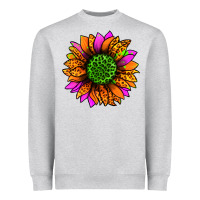 Heather Grey halloween sunflower Heavyweight Sweatshirt - Jasminsmagicworld