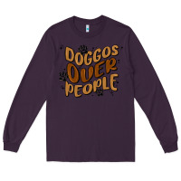 Plum doggos over people Long Sleeve Tee - MaliasSmallBusiness