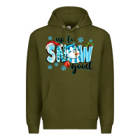 Army Green up to snow good Premium Hoodie - texasbilliewilder