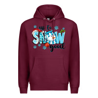Burgundy up to snow good Premium Hoodie - texasbilliewilder